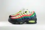 Nike Air Max 95 OG Big Bubble Neon Paisley Bandana – Wit/Zwart – Heren/Dames/Uniseks Sneakers – Denim/Mesh – IQ0620-100 – Zijkant