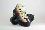 Nike Air Max 95 OG Big Bubble Neon Paisley Bandana – Wit/Zwart – Heren/Dames/Uniseks Sneakers – Denim/Mesh – IQ0620-100 – Voorkant