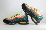 Nike Air Max 95 OG Big Bubble Neon Paisley Bandana – Wit/Zwart – Heren/Dames/Uniseks Sneakers – Denim/Mesh – IQ0620-100 – Binnenkant