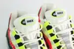 Nike Air Max 95 OG Big Bubble Neon Paisley Bandana – Wit/Zwart – Heren/Dames/Uniseks Sneakers – Denim/Mesh – IQ0620-100 – Bovenkant
