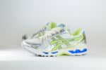 ASICS Gel-Kayano 14 Sprite – Zilver/Beige/Groen – Heren/Dames/Uniseks Sneakers – Leer/Mesh – 1203A537-108 – Zijkant