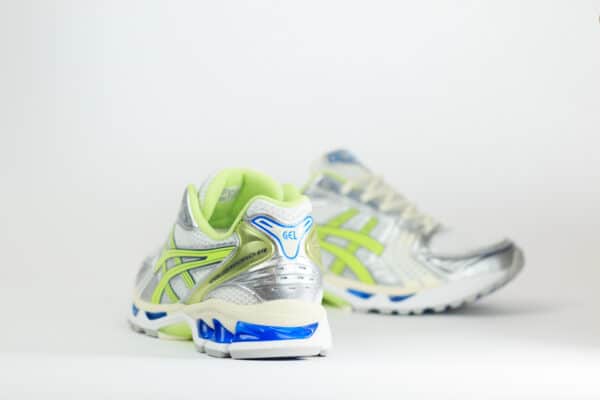ASICS Gel-Kayano 14 Sprite – Zilver/Beige/Groen – Heren/Dames/Uniseks Sneakers – Leer/Mesh – 1203A537-108 – Achterkant