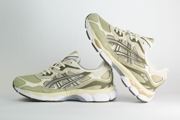 ASICS Gel-NYC Khaki Pure Silver – Groen/Zilver/Beige – Heren/Dames/Uniseks Sneakers – Suede/Mesh – 1203A739-302 – Binnenkant