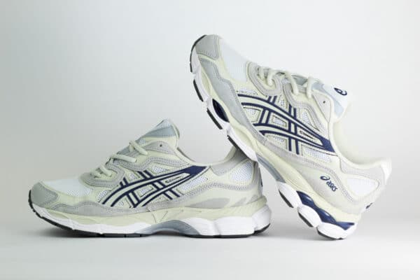 ASICS Gel-NYC White Midnight – Wit/Grijs/Blauw – Heren/Dames/Uniseks Sneakers – Suede/Mesh – 1203A383-118 – Binnenkant